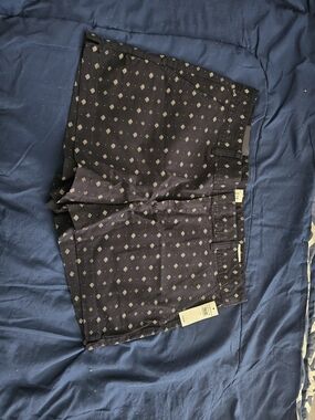 Womens Navy Patterned Shorts